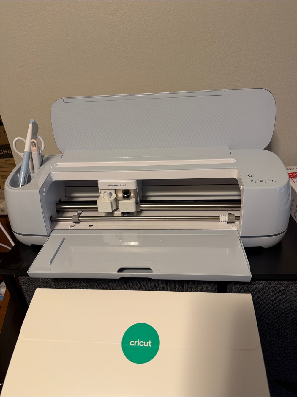 Cricut Maker 3 Cutting Machine - White with Green Logo Accent